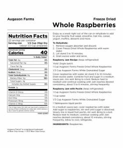 Augason Farms Freeze Dried Whole Raspberries Food & Food Storage