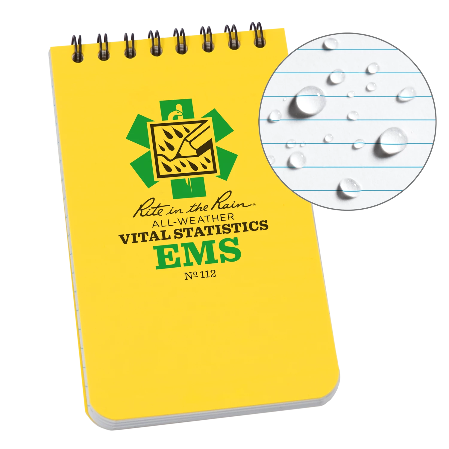 Rite In The Rain Weatherproof EMS Notebook, 3 In. X 5 In. Waterproof Notebooks 1 Rite In The Rain Weatherproof EMS Notebook, 3 In. X 5 In. Waterproof Notebooks
