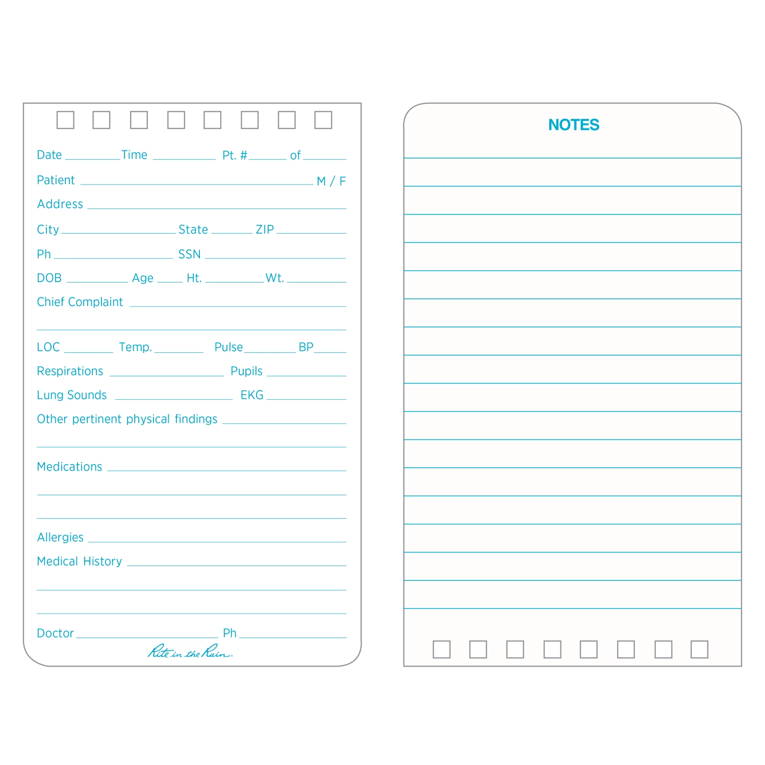 Rite In The Rain Weatherproof EMS Notebook, 3 In. X 5 In. Waterproof Notebooks 4 Rite In The Rain Weatherproof EMS Notebook, 3 In. X 5 In. Waterproof Notebooks