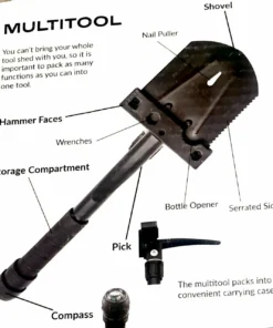 Good2GoCo 11-IN-1 FOLDING SHOVEL MULTIFUNCTION SURVIVAL TOOL Gear 7 Good2GoCo 11-IN-1 FOLDING SHOVEL MULTIFUNCTION SURVIVAL TOOL Gear
