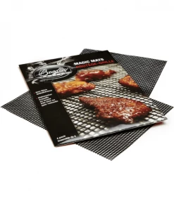 Bradley Smoker Non-Stick Silicon Mat, Magic Mats, 4 Pack, Black