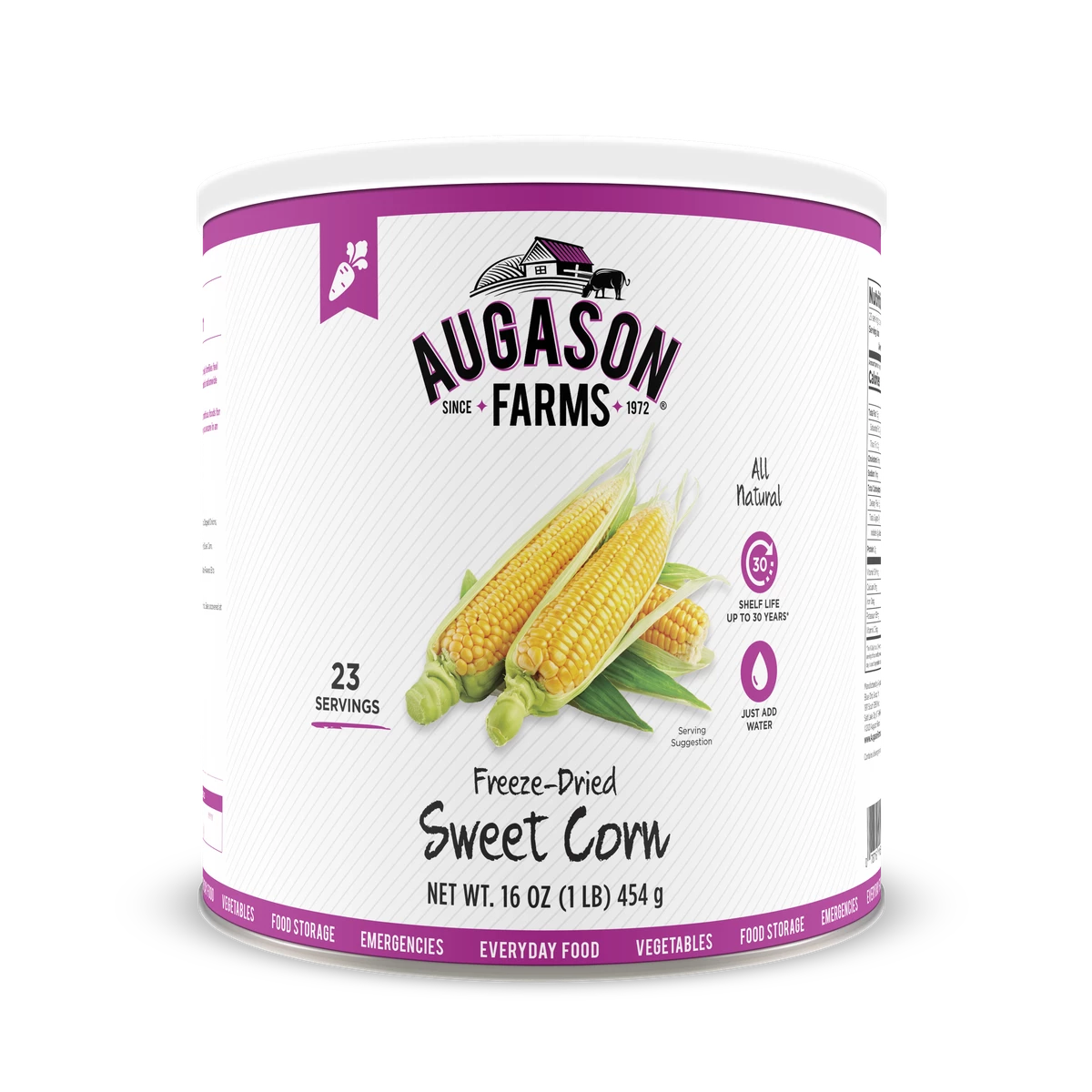 Augason Farms Freeze Dried Sweet Corn 1 Augason Farms Freeze Dried Sweet Corn