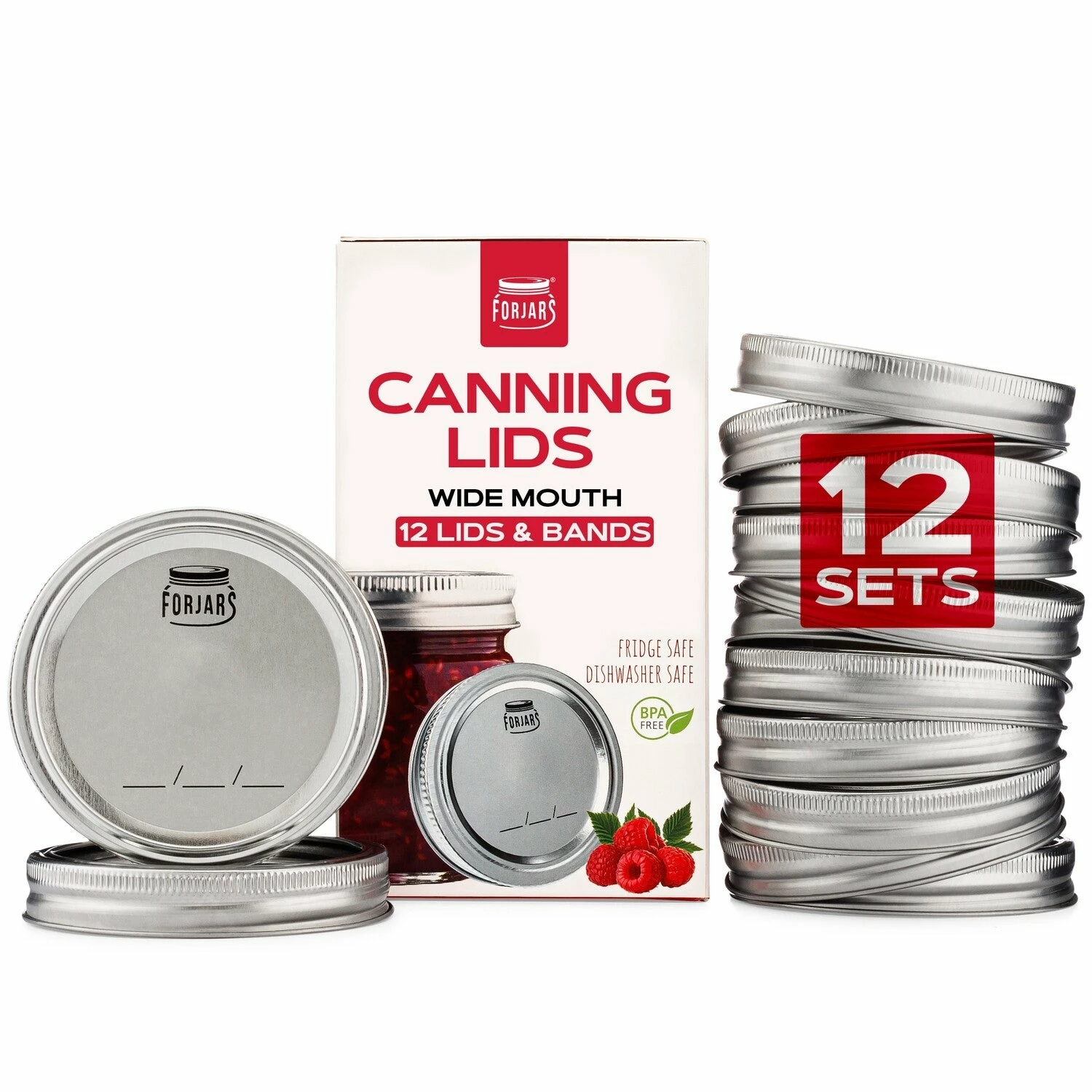 ForJars Canning Lids & Bands 12 Sets 2 ForJars Canning Lids & Bands 12 Sets