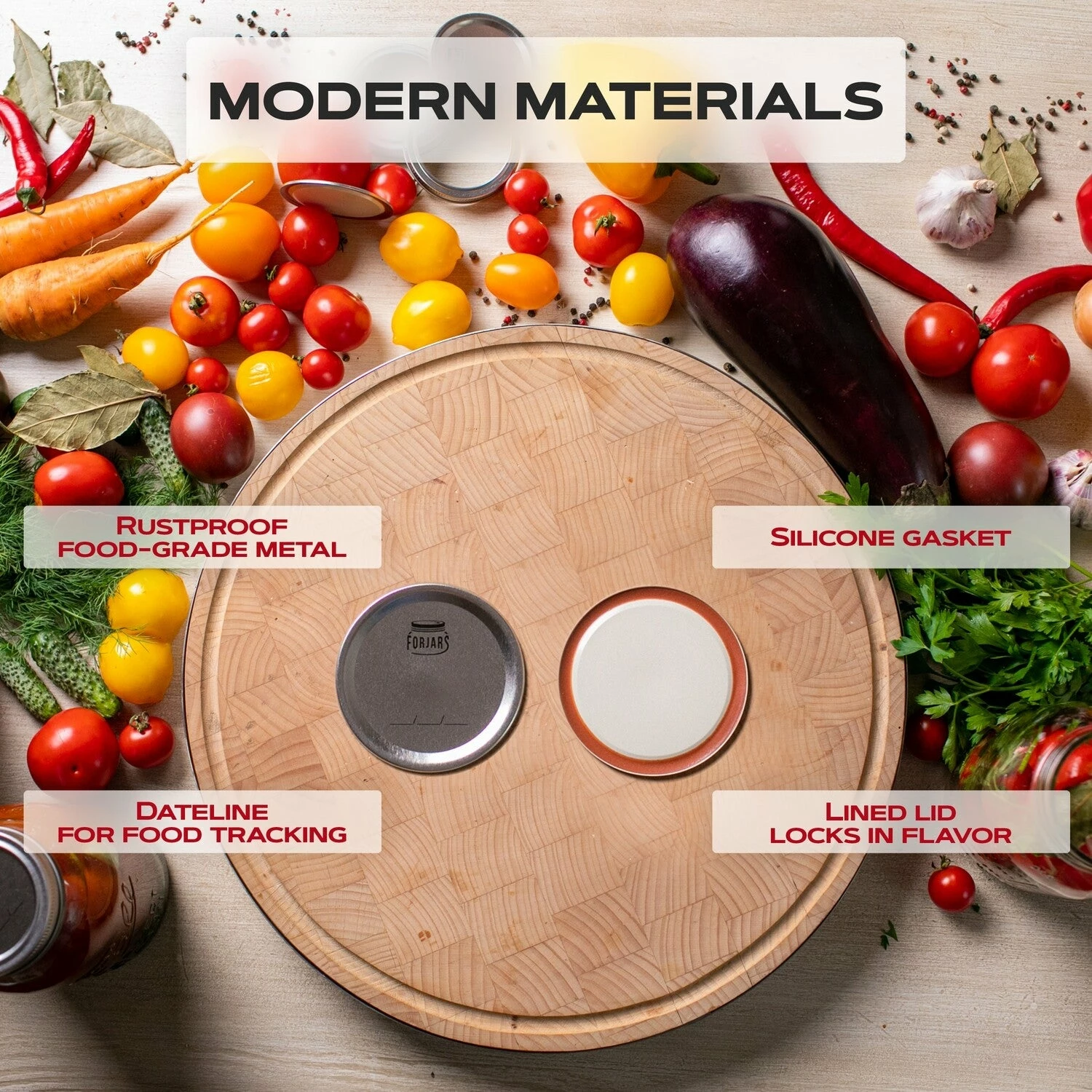 ForJars Canning Lids - Regular 8 ForJars Canning Lids - Regular