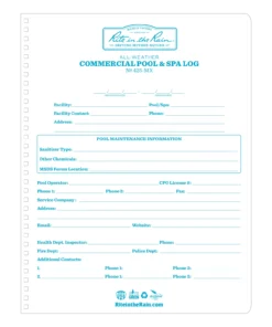 Waterproof Notebooks Rite In The Rain Weatherproof Side Spiral Notebook, 8.5 In. X 11 In. Commercial Pool & Spa Maintenance Log