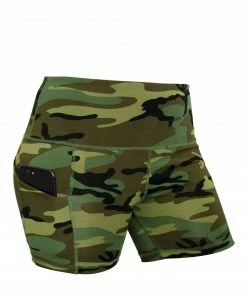 Rothco Women's Camo Workout Performance Legging Shorts - Woodland Camo