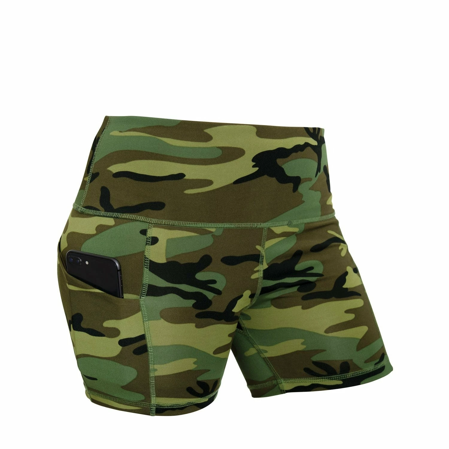 Rothco Women's Camo Workout Performance Legging Shorts - Woodland Camo 2 Rothco Women's Camo Workout Performance Legging Shorts - Woodland Camo