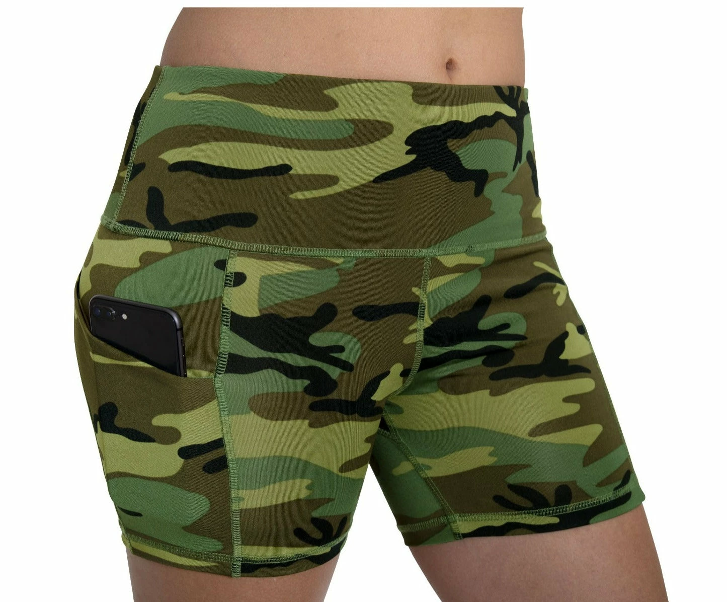 Rothco Women's Camo Workout Performance Legging Shorts - Woodland Camo 5 Rothco Women's Camo Workout Performance Legging Shorts - Woodland Camo