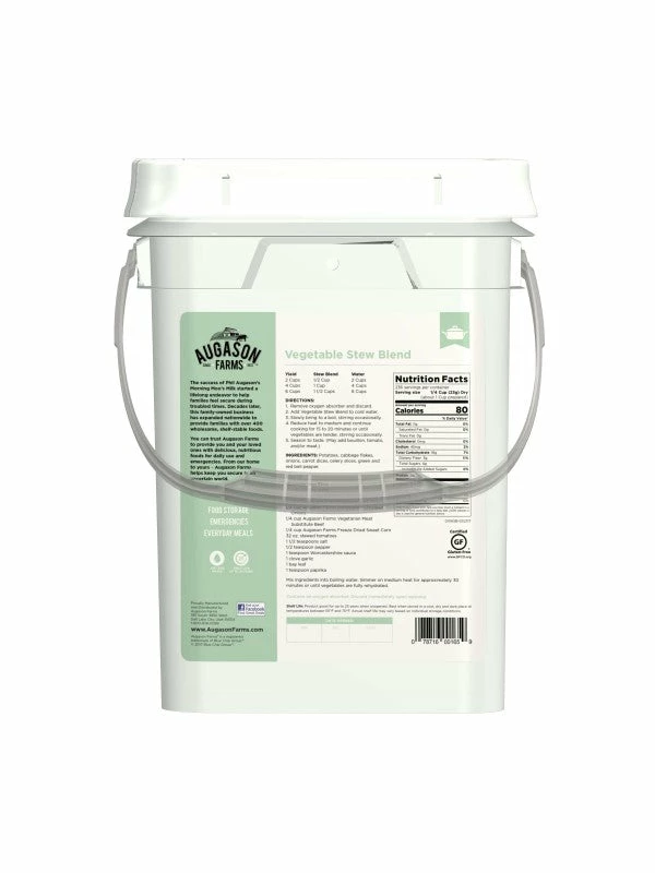 Augason Farms Vegetable Stew Blend 4 Gal. Pail 2 Augason Farms Vegetable Stew Blend 4 Gal. Pail