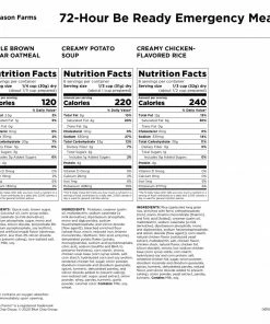 AUGASON FARMS 72-Hour 1-Person BE READY Emergency Meals (26 Servings)
