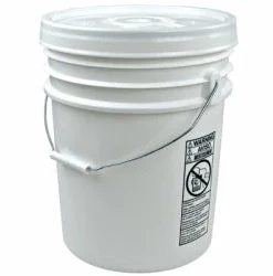 Good2GoCo Food & Food Storage White Food Grade Bucket With Lid - 5 Gallon (3 Pack)