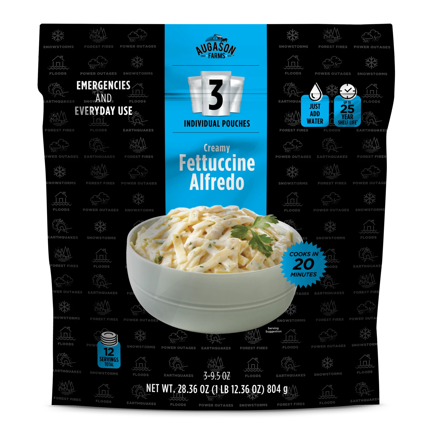 Augason Farms Fettuccini Alfredo Super Pouch 1 Augason Farms Fettuccini Alfredo Super Pouch