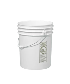 Good2GoCo Food & Food Storage White Food Grade Bucket With Lid - 5 Gallon (3 Pack)