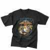 Rothco Black Ink Marines First To Fight T-Shirt