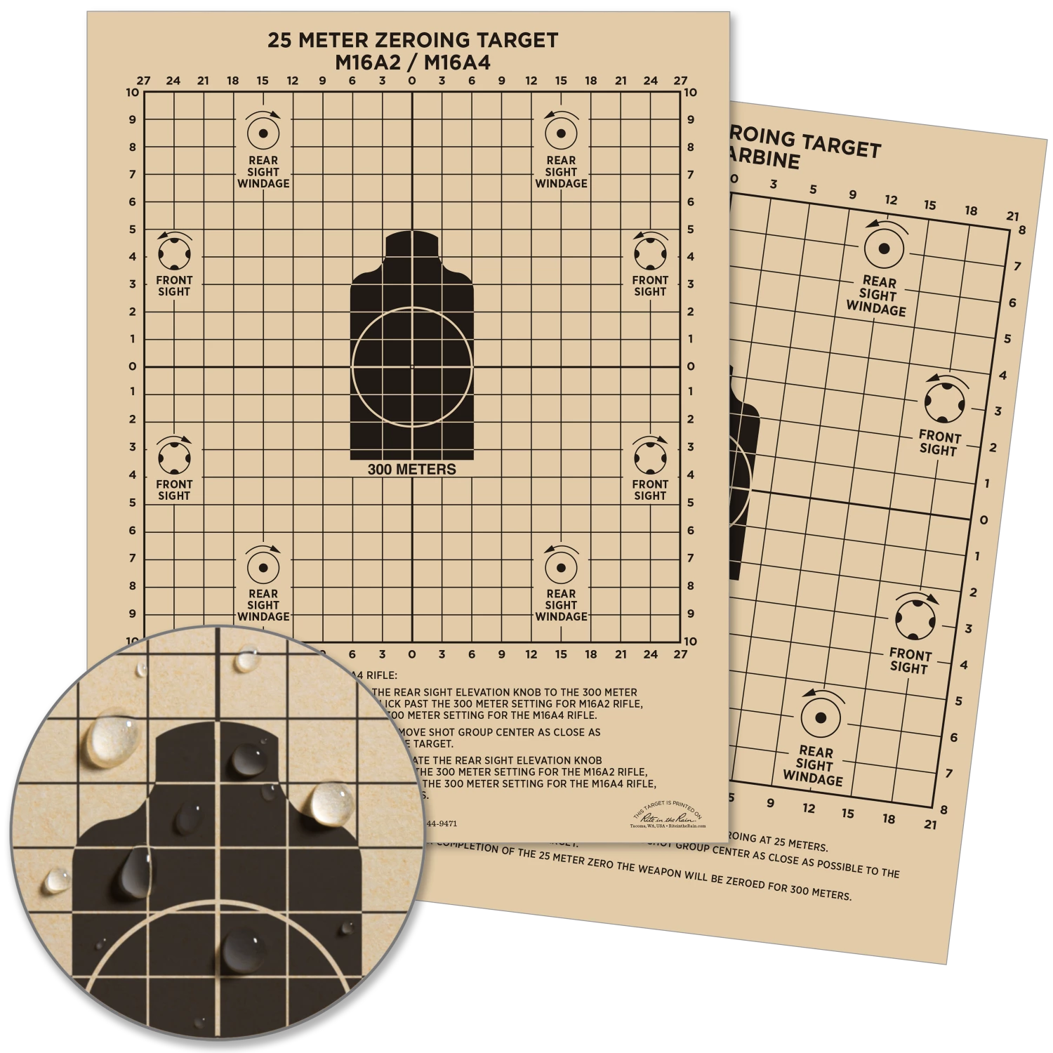 Rite In The Rain Weatherproof 25 Meter Target - 100 Pack 1 Rite In The Rain Weatherproof 25 Meter Target - 100 Pack