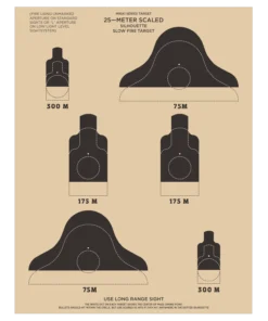 Rite In The Rain Weatherproof 25m Slow Fire Qualification Targets - 100 Pack 5 Rite In The Rain Weatherproof 25m Slow Fire Qualification Targets - 100 Pack