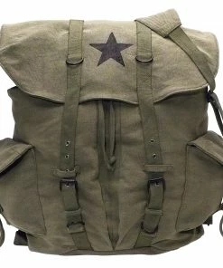 Gear Rothco Vintage Weekender Canvas Backpack With Star