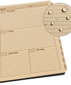 Rite In The Rain Weatherproof Weekly Calendar Set 8.5 In. X 11 In. Waterproof Notebooks