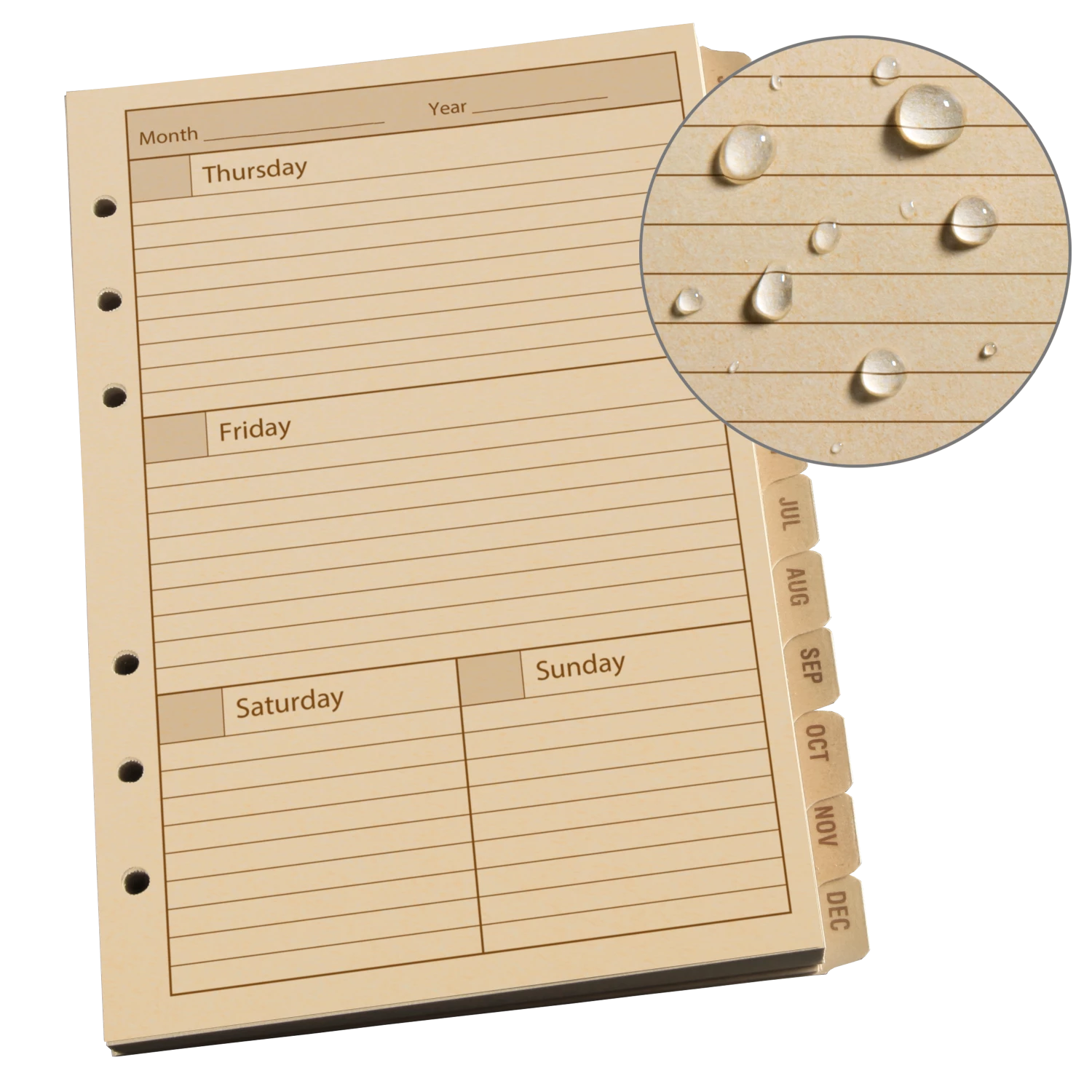 Rite In The Rain Weatherproof Weekly Calendar Set, 5 In. X 7 In. 1 Rite In The Rain Weatherproof Weekly Calendar Set, 5 In. X 7 In.