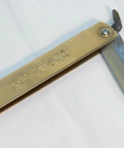 Gyokucho Blue Paper Steel HIGO Knife (120mm) Brass Handle