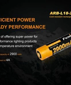 Fenix Lights FENIX ARB-L18 2900L COLD RESISTANT RECHARGEABLE 18650 BATTERY