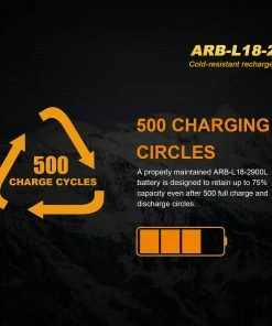 Fenix Lights FENIX ARB-L18 2900L COLD RESISTANT RECHARGEABLE 18650 BATTERY