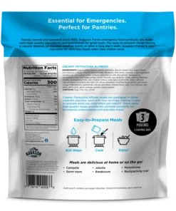 Augason Farms Fettuccini Alfredo Super Pouch 10 Augason Farms Fettuccini Alfredo Super Pouch