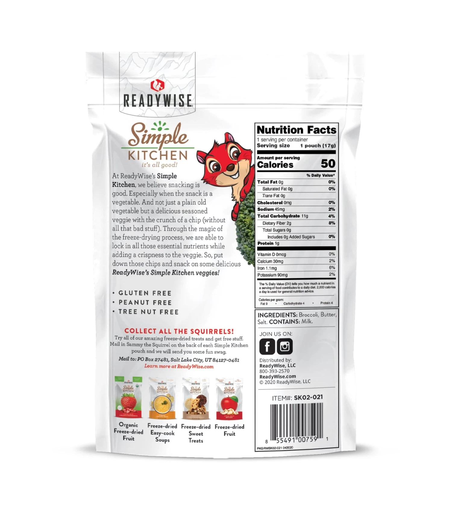 ReadyWise Food & Food Storage Simple Kitchen Seasoned Veggies Variety Pack 3 ReadyWise Food & Food Storage Simple Kitchen Seasoned Veggies Variety Pack