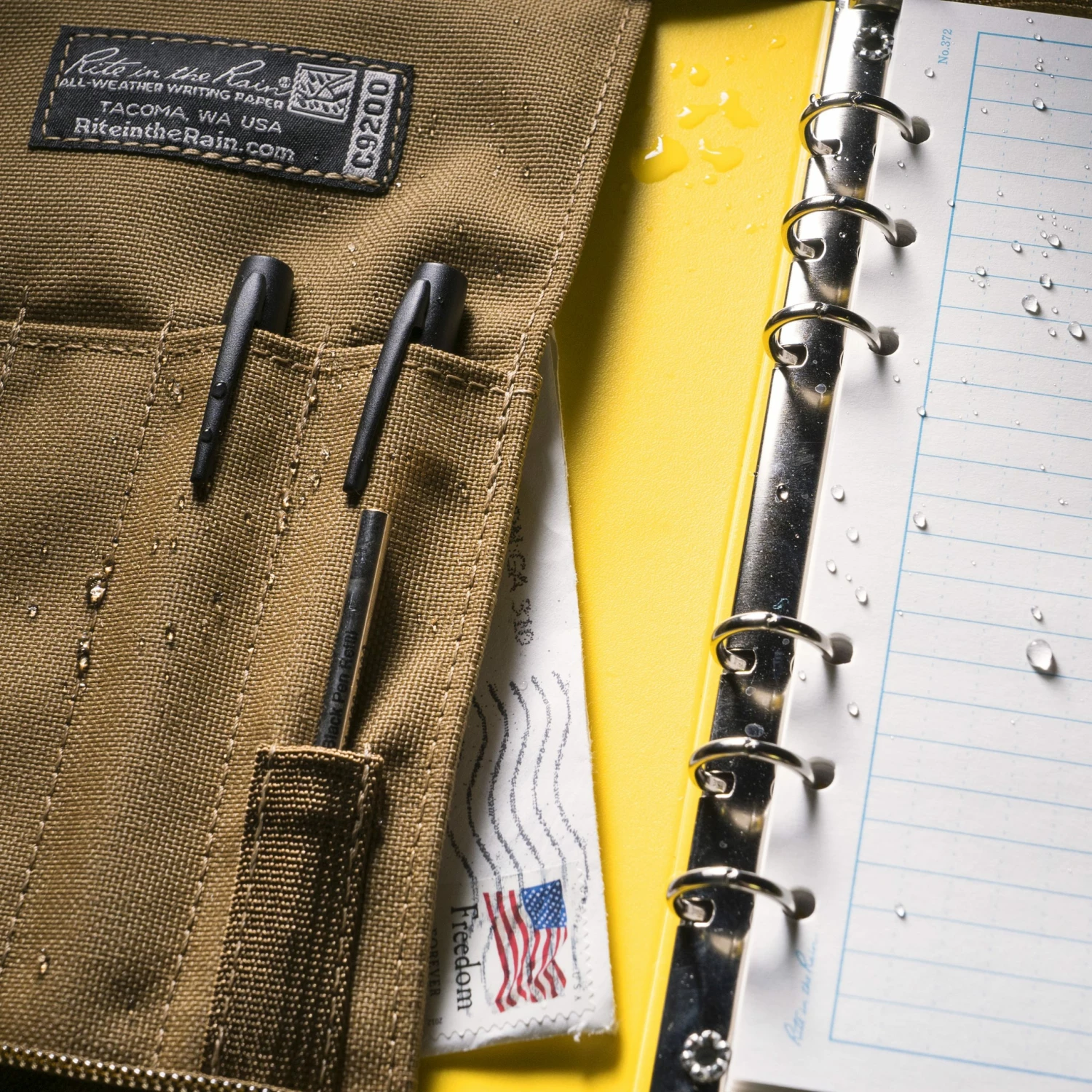 Rite In The Rain Weatherproof CORDURA Fabric, 1/2 In. Ring Binder Cover, 6.75 In. X 8.875 In. 4 Rite In The Rain Weatherproof CORDURA Fabric, 1/2 In. Ring Binder Cover, 6.75 In. X 8.875 In.