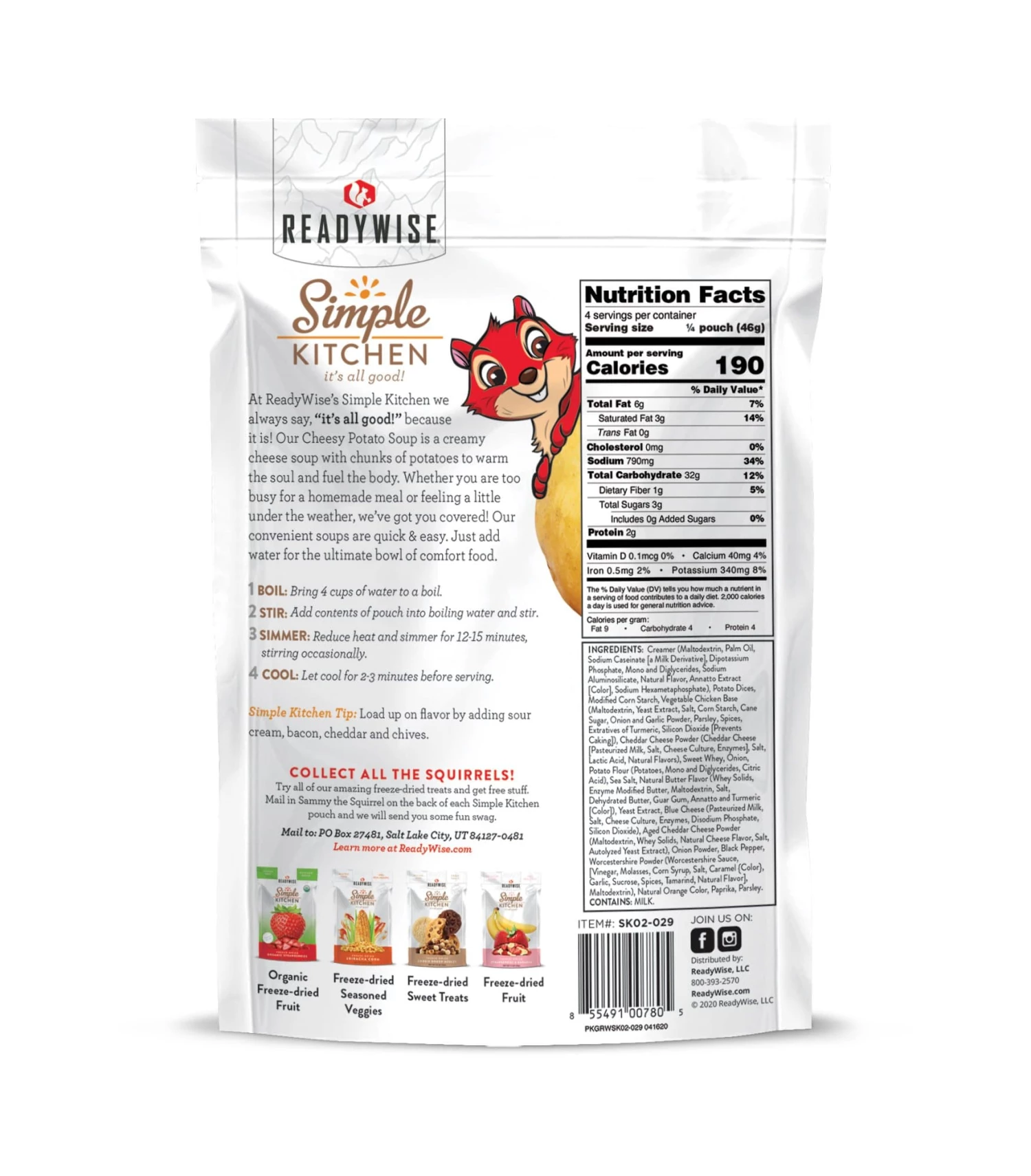 ReadyWise Food & Food Storage Simple Kitchen Cheesy Potato Soup - 6 Pack 3 ReadyWise Food & Food Storage Simple Kitchen Cheesy Potato Soup - 6 Pack