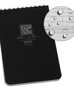 Waterproof Notebooks Rite In The Rain Weatherproof Top Spiral DOPE Logbook, 4 In. X 6 In.