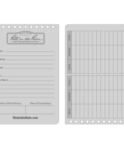 Waterproof Notebooks Rite In The Rain Weatherproof Top Spiral DOPE Logbook, 4 In. X 6 In.