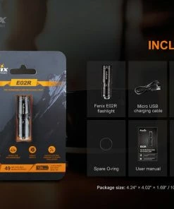 Fenix E02R Rechargeable 200 Lumen Keychain Light