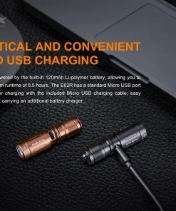 Fenix E02R Rechargeable 200 Lumen Keychain Light