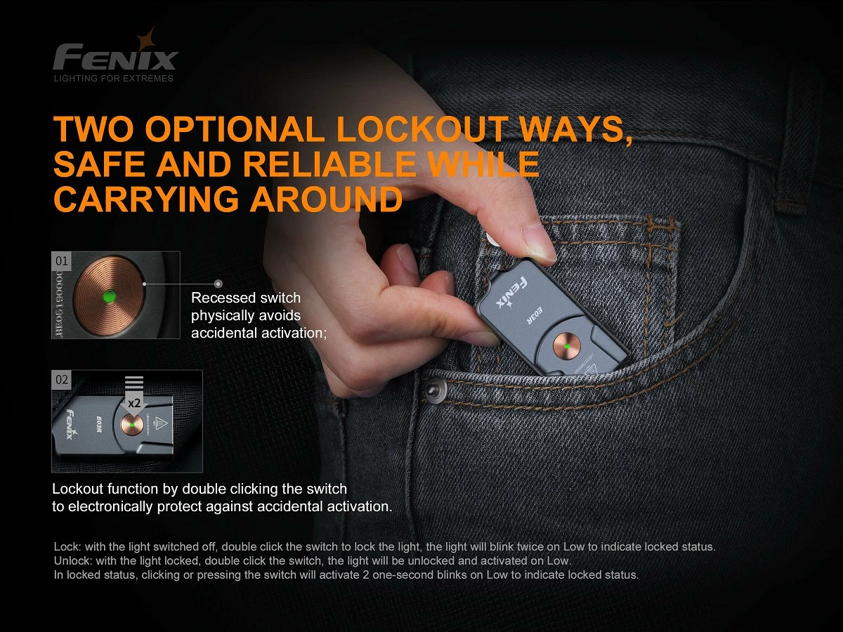FENIX E03R 260 LUMENS KEYCHAIN FLASHLIGHT Flashlights 8 FENIX E03R 260 LUMENS KEYCHAIN FLASHLIGHT Flashlights