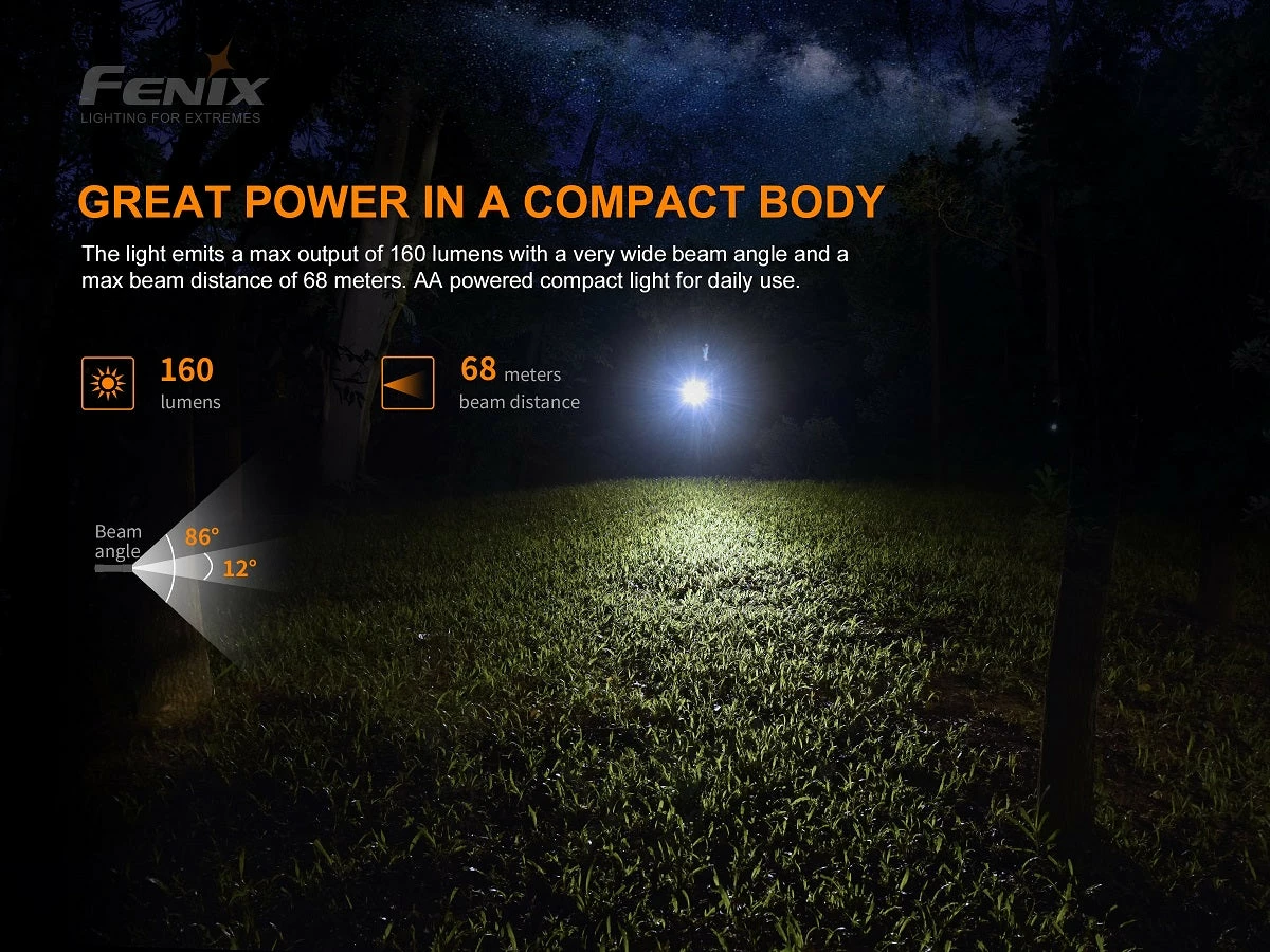 FENIX E12 V2.0 160 LUMENS AA EDC FLASHLIGHT 3 FENIX E12 V2.0 160 LUMENS AA EDC FLASHLIGHT