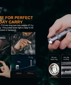 FENIX E12 V2.0 160 LUMENS AA EDC FLASHLIGHT 24 FENIX E12 V2.0 160 LUMENS AA EDC FLASHLIGHT