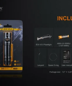 Flashlights FENIX E35 V3.0 3000 LUMENS RECHARGEABLE FLASHLIGHT 30 Flashlights FENIX E35 V3.0 3000 LUMENS RECHARGEABLE FLASHLIGHT