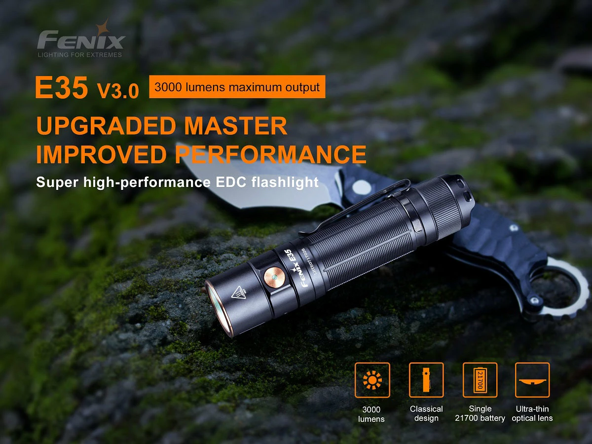 Flashlights FENIX E35 V3.0 3000 LUMENS RECHARGEABLE FLASHLIGHT 2 Flashlights FENIX E35 V3.0 3000 LUMENS RECHARGEABLE FLASHLIGHT