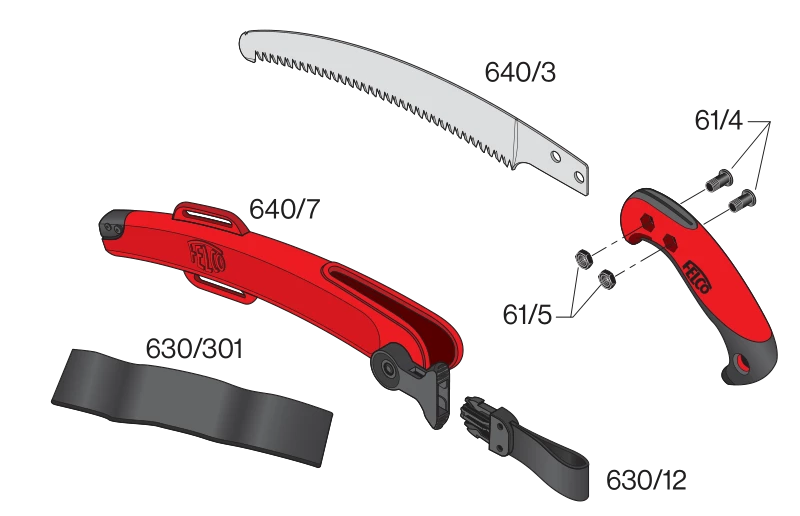 FELCO 640 Curved Pull-Stroke Pruning Saw 27 Cm / 10.6 Inch Blade Hand Saws 2 FELCO 640 Curved Pull-Stroke Pruning Saw 27 Cm / 10.6 Inch Blade Hand Saws