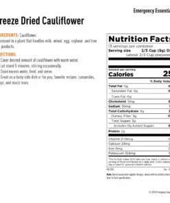 Emergency Essentials Freeze Dried Cauliflower