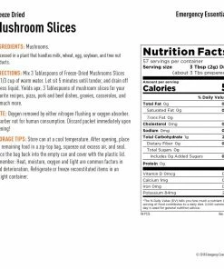 Emergency Essentials Freeze Dried Mushroom Slices - Large Can Food & Food Storage 5 Emergency Essentials Freeze Dried Mushroom Slices - Large Can Food & Food Storage