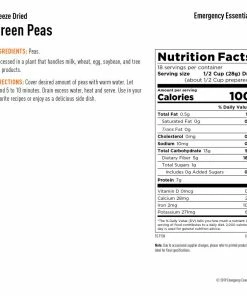 Emergency Essentials Freeze-Dried Green Peas Large Can