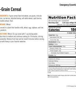 Food & Food Storage Emergency Essentials 9-Grain Cereal - Large Can