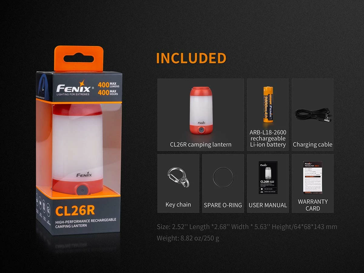 Fenix CL26R Rechargeable Lantern 13 Fenix CL26R Rechargeable Lantern