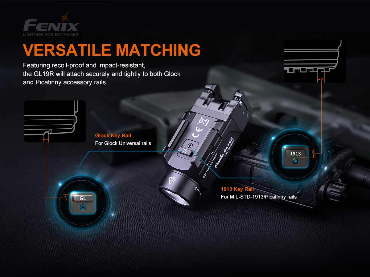 Fenix GL19R Rechargeable Tac Light - 1200 Lumens 10 Fenix GL19R Rechargeable Tac Light - 1200 Lumens