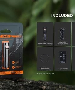 Fenix E05R 400 Lumens Mini Rechargeable Flashlight Flashlights