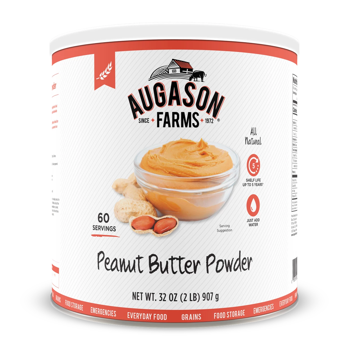 Augason Farms Dehydrated Peanut Butter Powder Food & Food Storage 1 Augason Farms Dehydrated Peanut Butter Powder Food & Food Storage