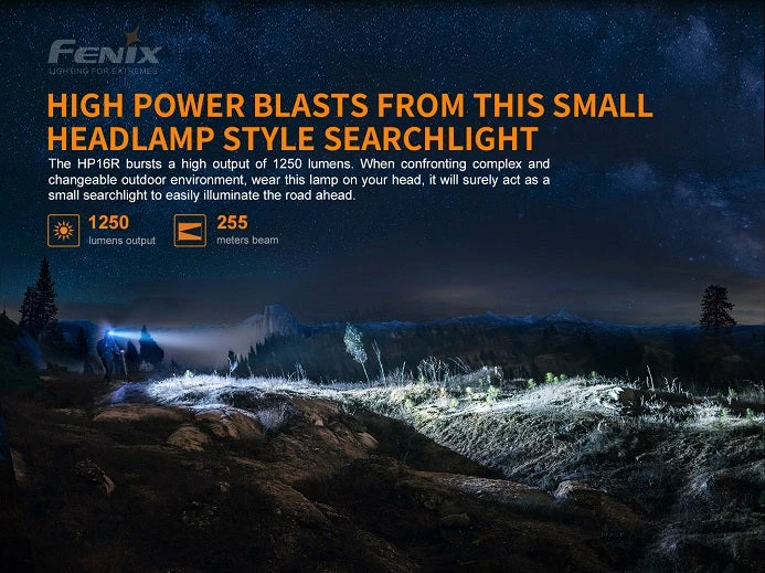 Fenix HP16R High-Performance Rechargeable Outdoor Headlamp Headlamps 5 Fenix HP16R High-Performance Rechargeable Outdoor Headlamp Headlamps