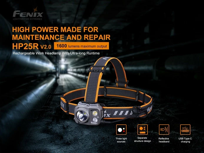 Headlamps FENIX HP25R V2.0 HEADLAMP 3 Headlamps FENIX HP25R V2.0 HEADLAMP